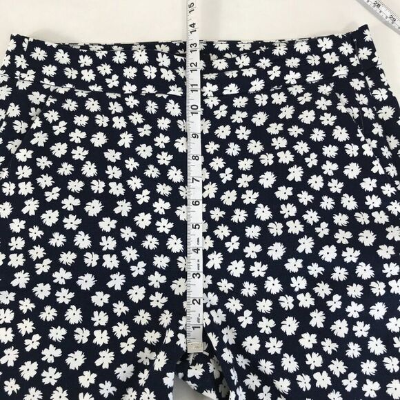 J. Crew Floral Remi Pants Women's Size 12 Scattered Daisies Straight Leg Stretch - Picture 8 of 13